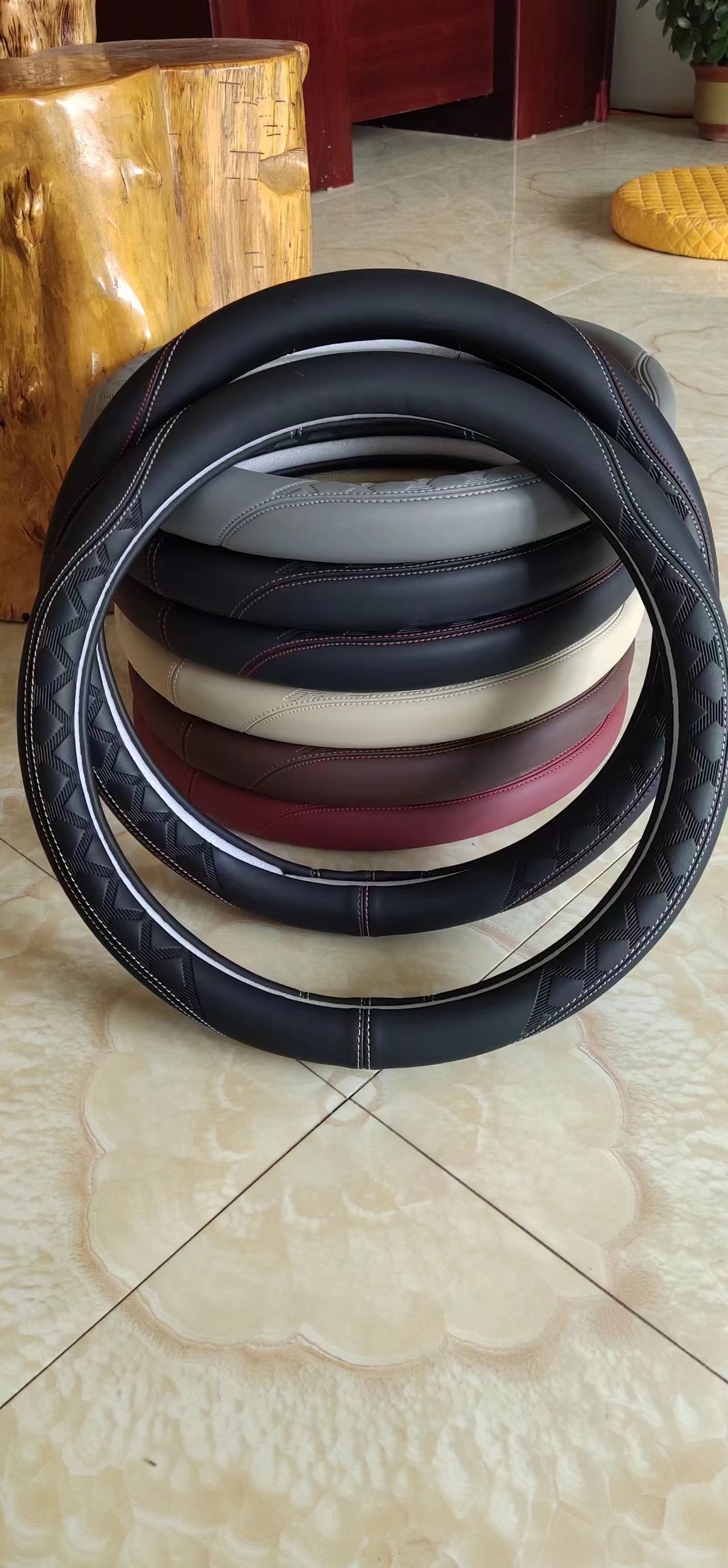 senbolia-FXP-85 super value new product is now available! Authentic car steering wheel cover, comfortable grip, safer driving. Limited offer period! Automobile steering wheel cover Specification image