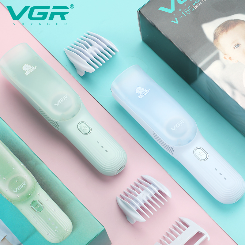 VGR155新款跨境电动剃发推子陶瓷剪自动吸发宝宝婴儿专用理发器详情图5