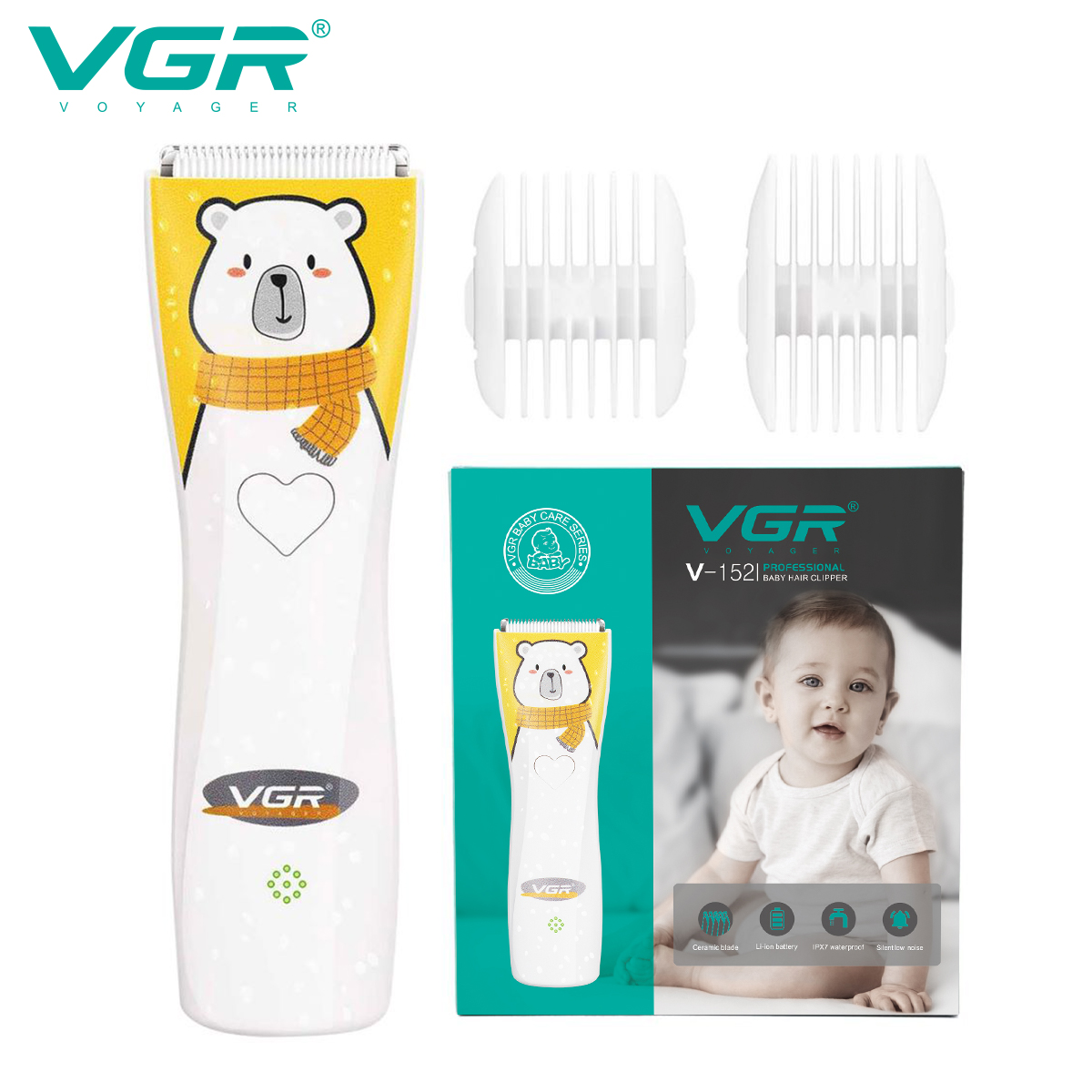 VGR152小巧理发器陶瓷剪电推剪儿童卡通剃发家用婴儿电推子图