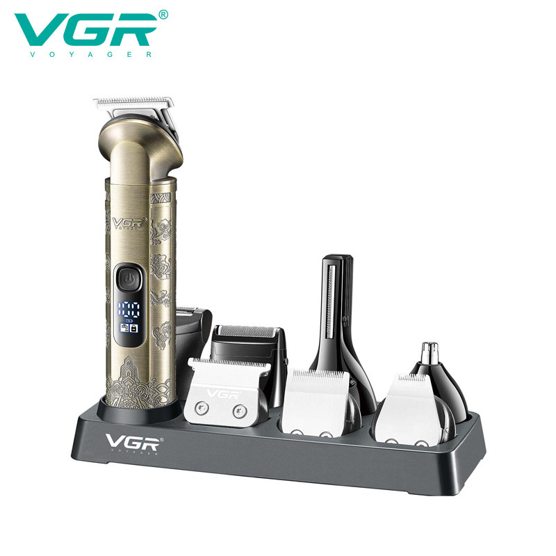 VGR110跨境八合一电推子发廊专用油头剃头雕刻理发器电推剪套装详情图2