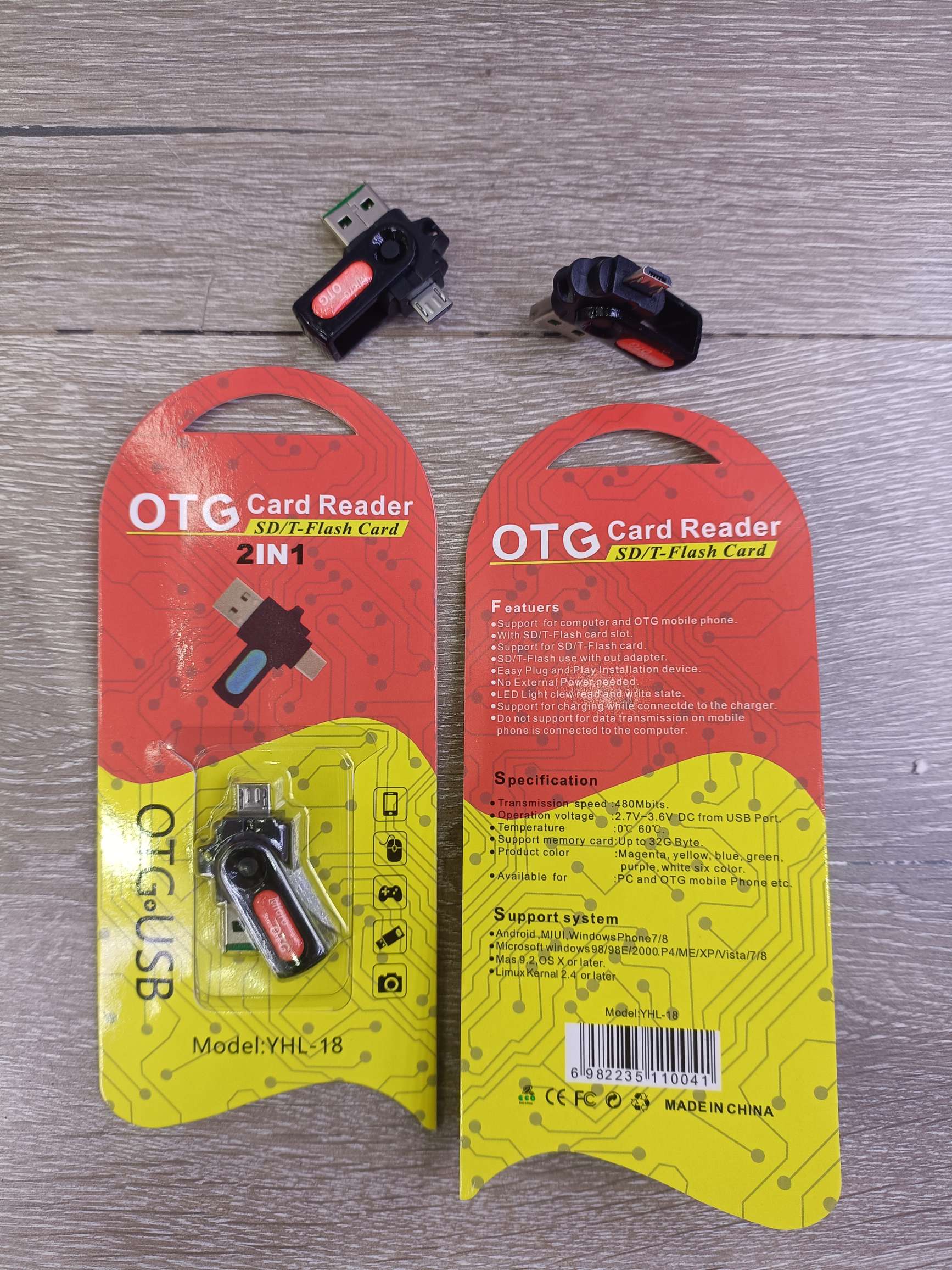 Mobile OTG Reader TF+Type-C+ Android Micro+USB Multi-function rotary mini drip OTG reader Adapter TF card