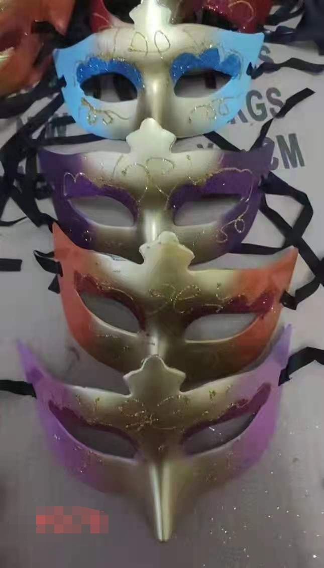 节日派对/万圣节/鬼节/兔女郎/猫女郎/铁艺面具/面具/鬼节白底实物图