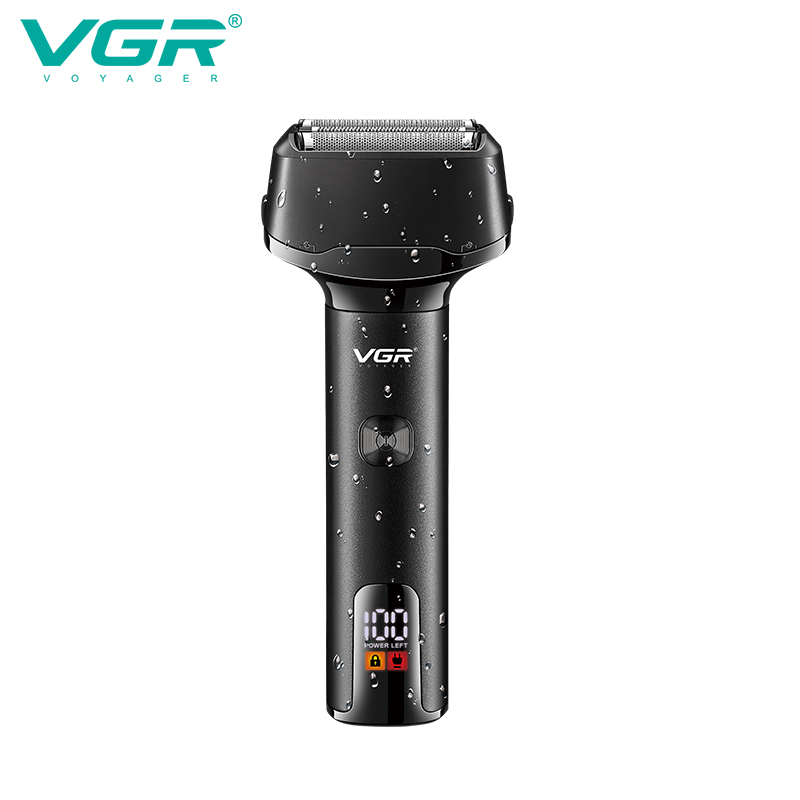 VGR371跨境往复式充电式刮胡刀IPX5水洗剃胡子男士电动剃须刀