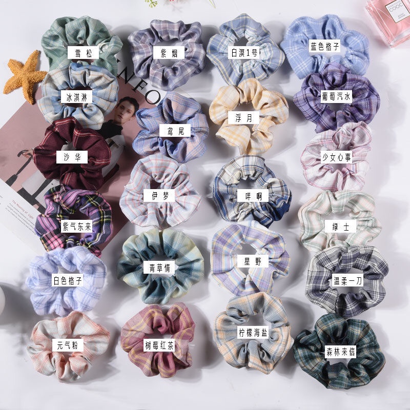 Check Colon Combination Colon Headpiece Hair Accessory Scrunchie details Picture