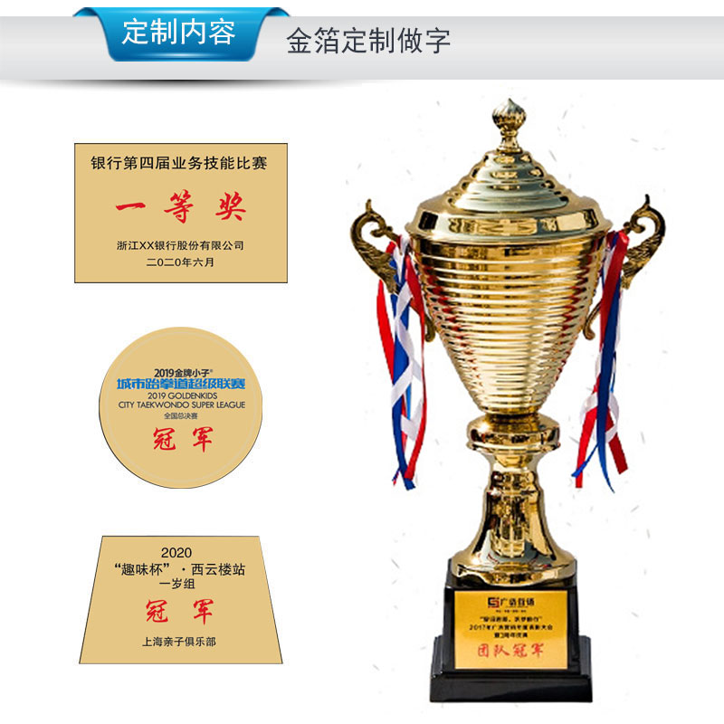 小嘟嘟XDZT-015新款竞赛金属奖杯塑料金属运动会颁奖大奖杯可定制LOGO一件代发详情13