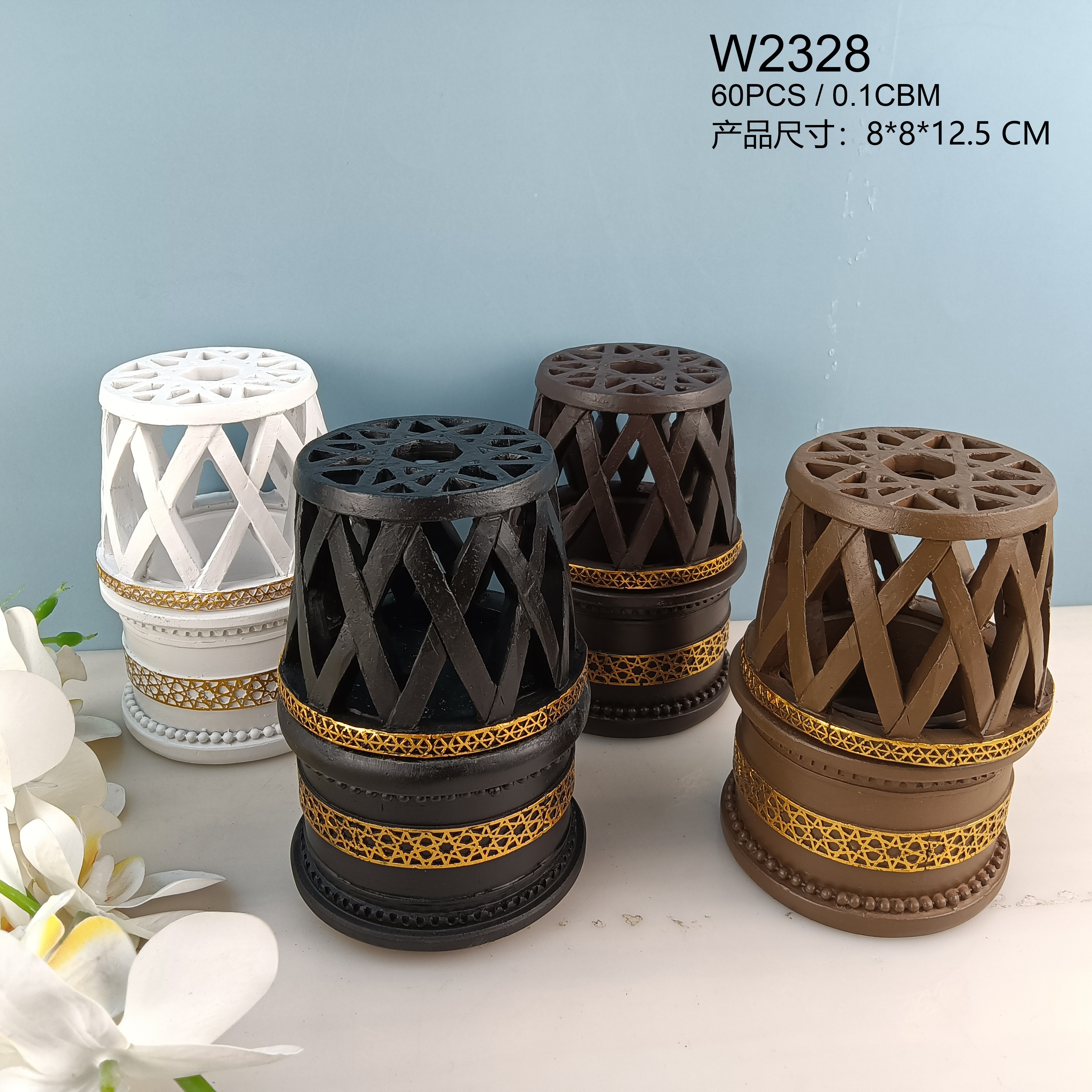 Cross-border new simple creative design resin Middle East carbon Incense burner Muslim home decoration crafts Incense burner Application Scenario
