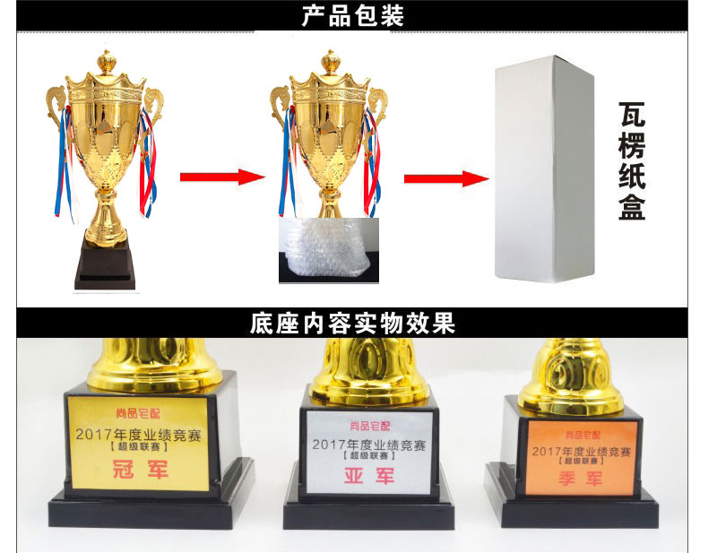 小嘟嘟XDYX-GX3个性金属奖杯奖牌制作刻字平衡车比赛体育世界杯金杯金银铜奖杯详情15
