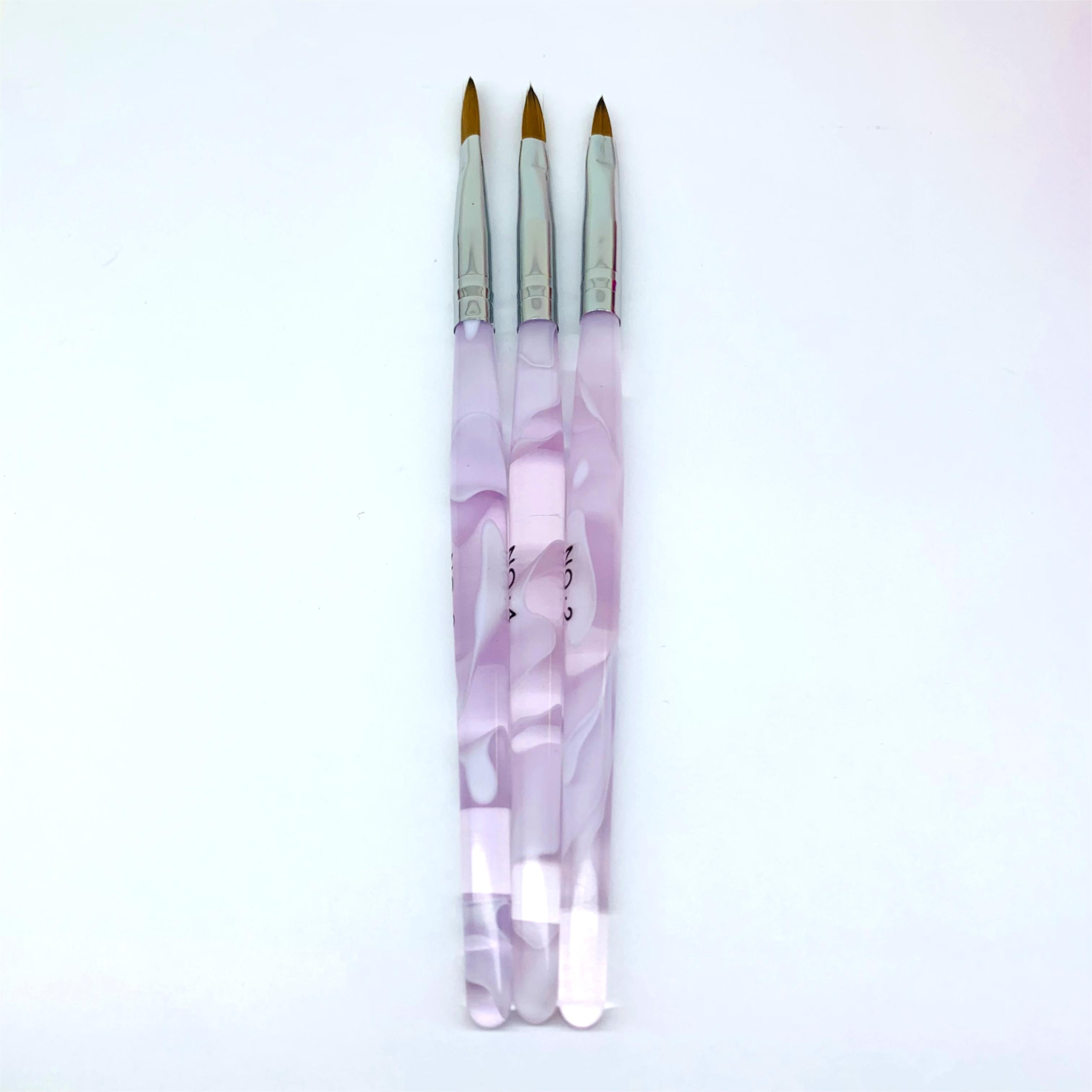 285 Wave pole 3 set nail pen Crystal carving pen to construct extended nail brush tool