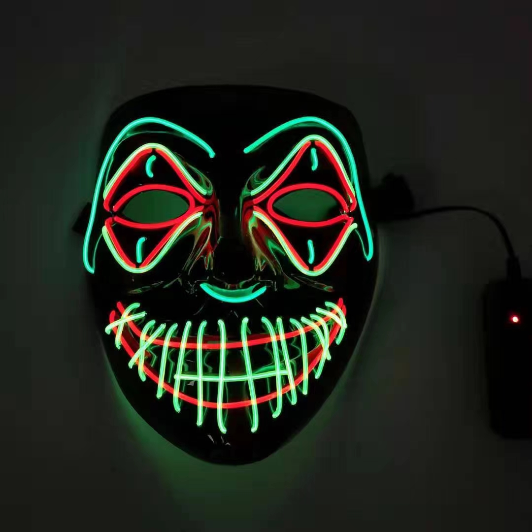 节日派对/面具/万圣节/冷光面具/鬼节/舞会面具产品图