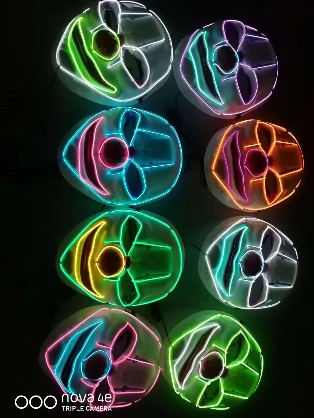 节日派对/面具/万圣节/冷光面具/鬼节/舞会面具细节图