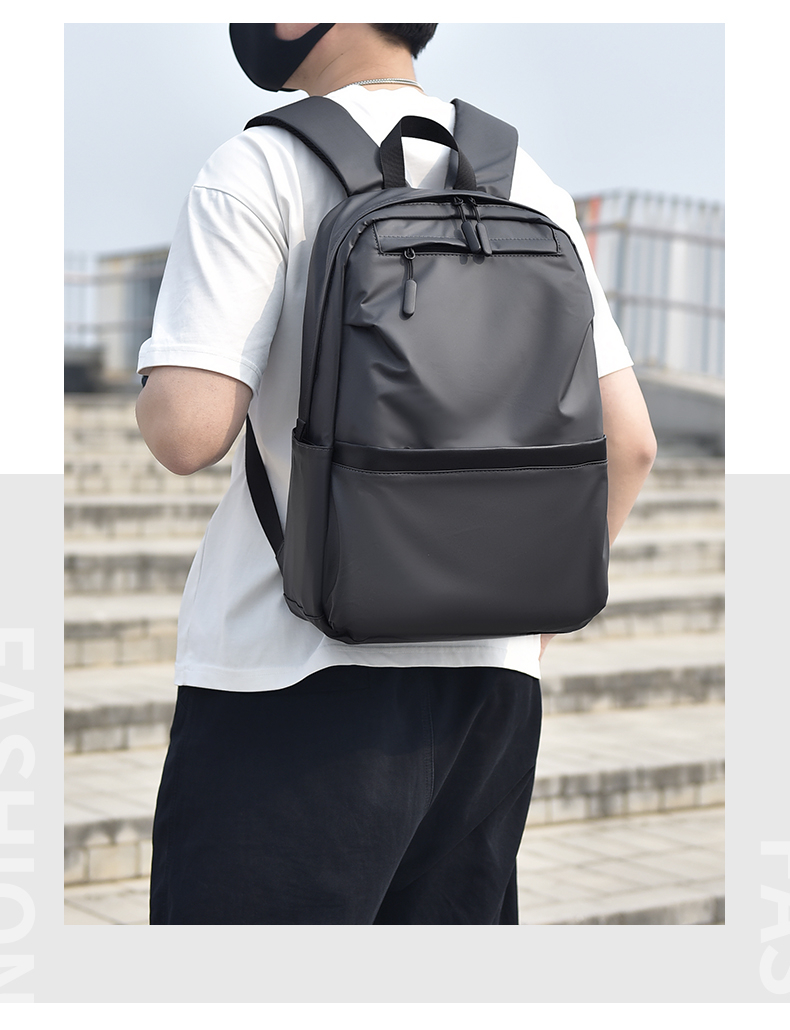 新款大容量双肩包男士休闲包商务简约时尚旅行包笔记本电脑背包详情22