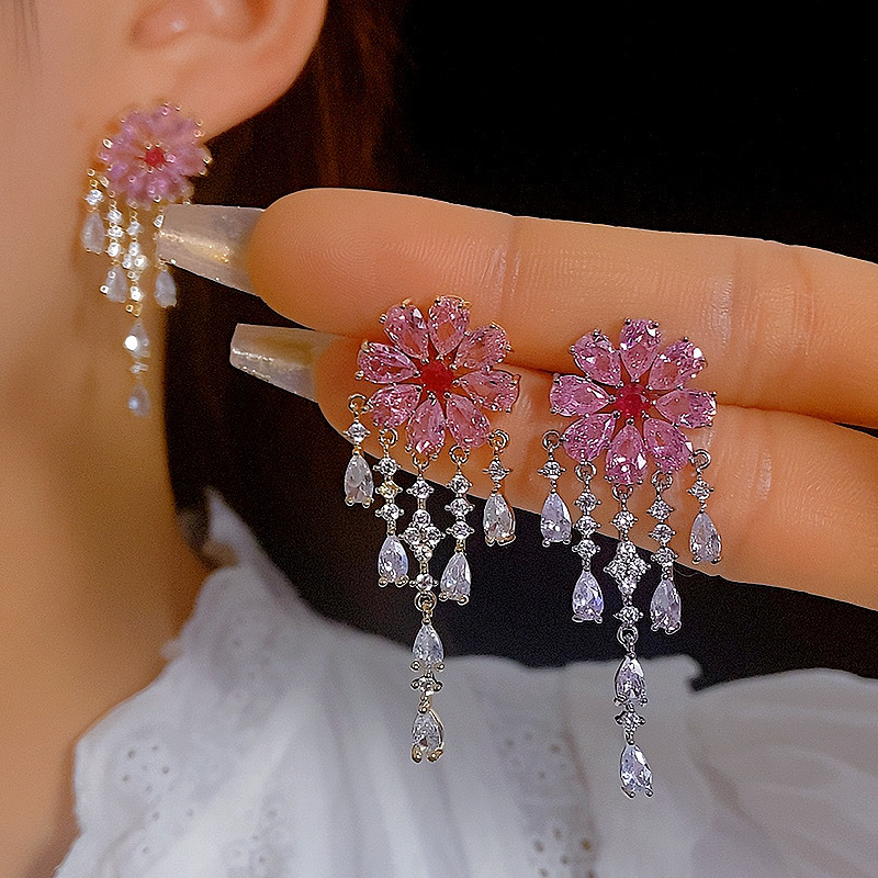 Creative accessories Pearl earrings Unique design earrings Simple fashion women's jewelry delicate earrings Specification drawing