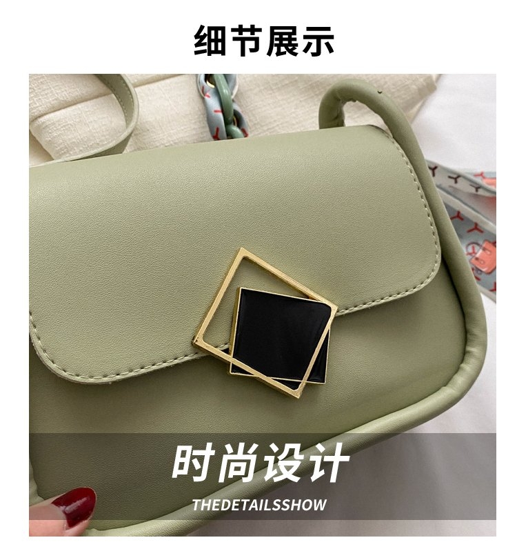 A new 2024 trendy women's bag, a simple and stylish shoulder bag, a small square, casual and stylish silk scarf hand-held crossbody bag detail image 3