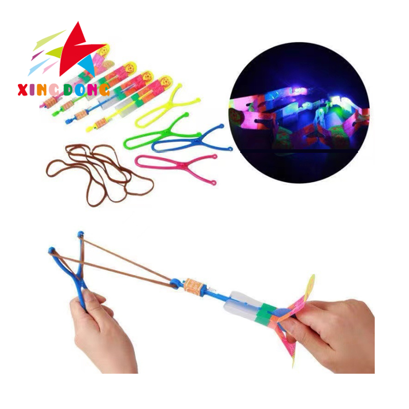儿童玩具 发光带灯弹弓玩具 弹弓飞箭弹射飞天玩具 地摊玩具图