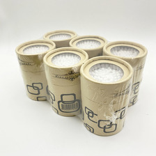 木棒棉签环保牛皮纸筒双棉头防潮杯家用木杆棉签筒装棉签可重复添入