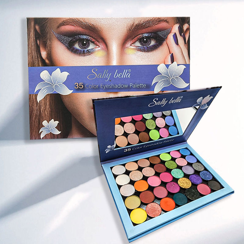 Blue eyeshadow palette, 35-color eyeshadow palette cosmetics