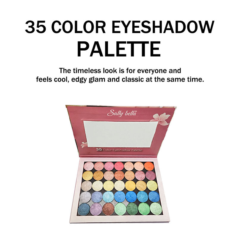 35-color multi-functional eyeshadow palette in pink details Picture