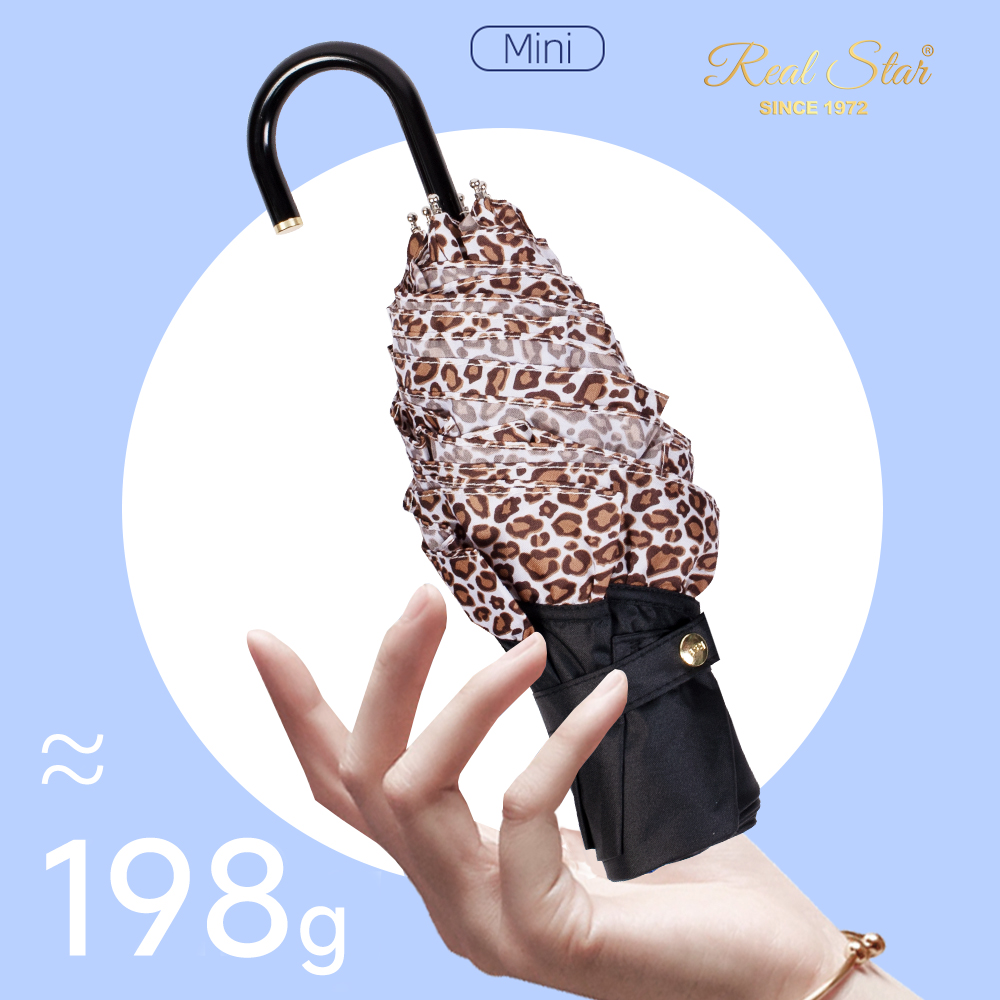 3195 Triple fold ultra light Sun umbrella skirt Goddess folding umbrella sunshine rain 2 sunscreen umbrella black tape transparent light small bent hook umbrella girl gift umbrella Star Treasure umbrella wholesale