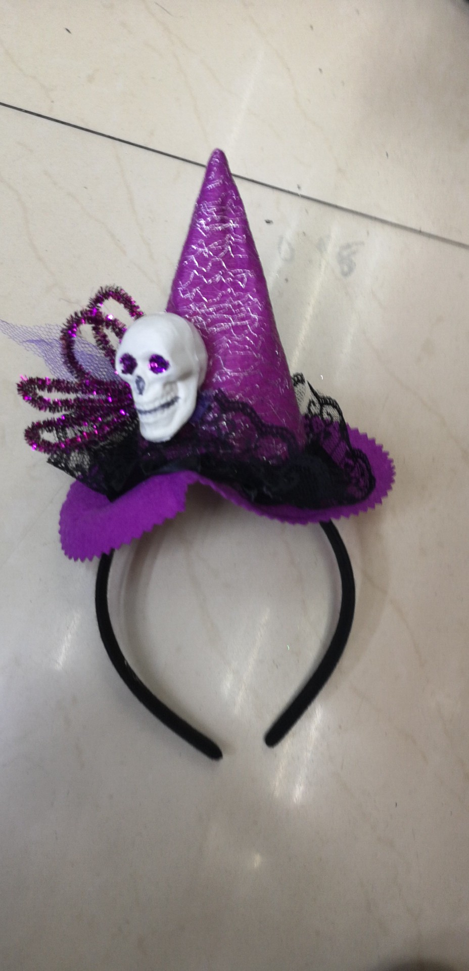 节日派对/万圣节/鬼节/节日头饰/万圣节头饰/派对用品骷髅头发箍细节图