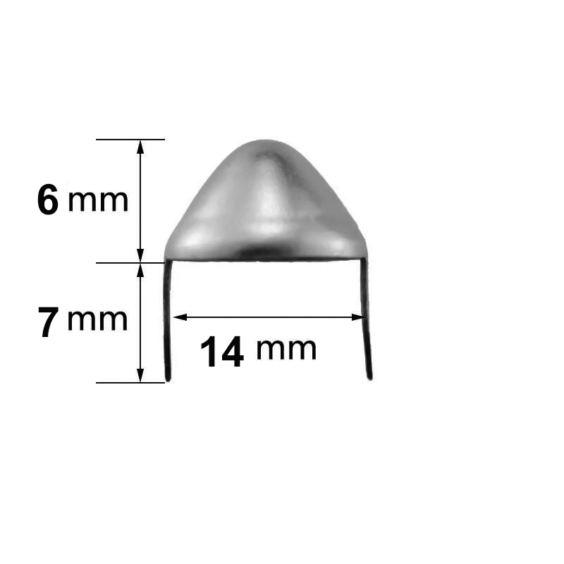 14*7mm尖头2脚爪钉锥形爪珠朋克铆钉演出服装金属装饰钉配件详情2