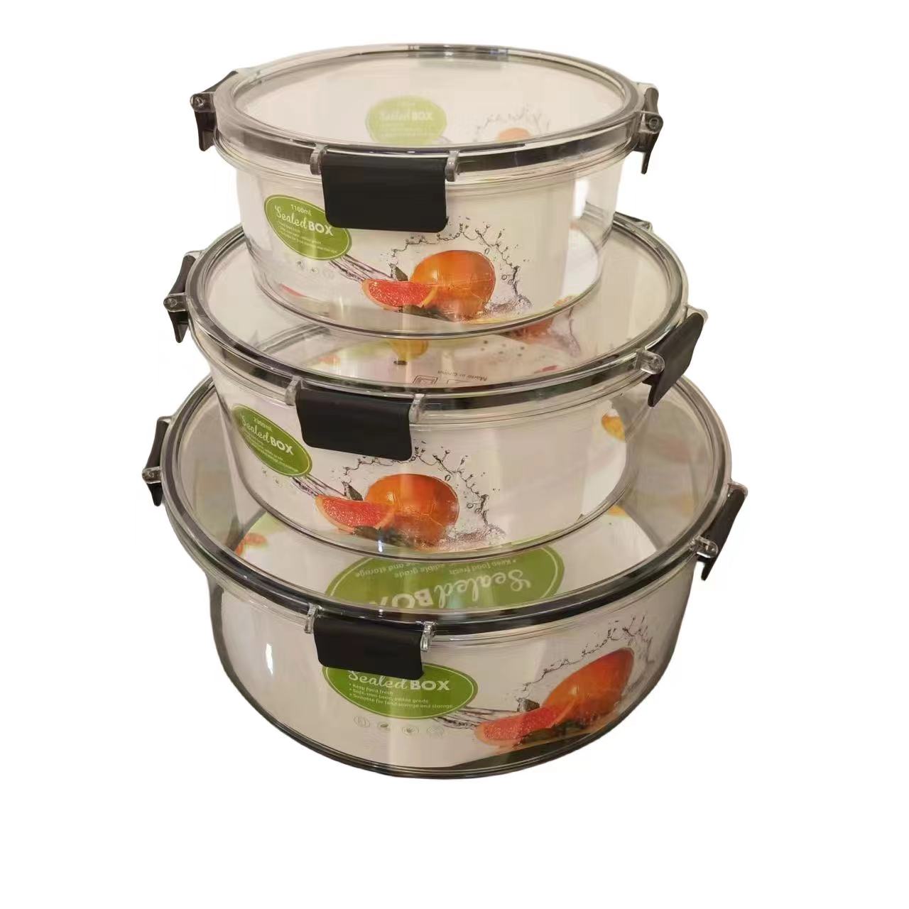 Heat-resistant microwave lunch box, transparent glass food storage box, sealed lunch box, refrigerator storage box, glass bowl with lid Item Picture