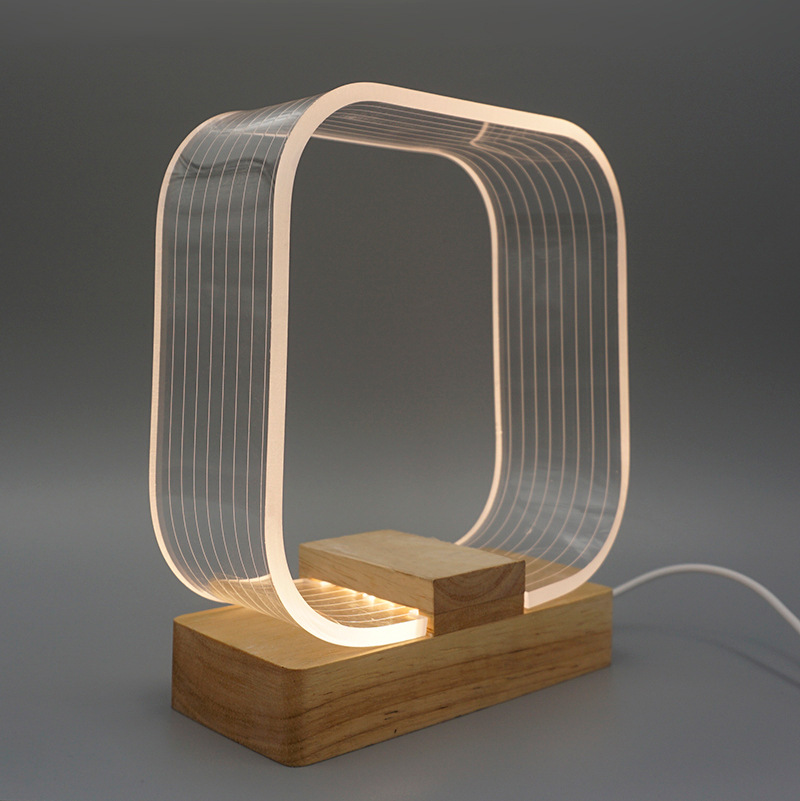 Usb Light Creative Home Nordic Simple Study Desk Lamp Charging Led Acrylic Night Light Holiday Gift Light details Picture