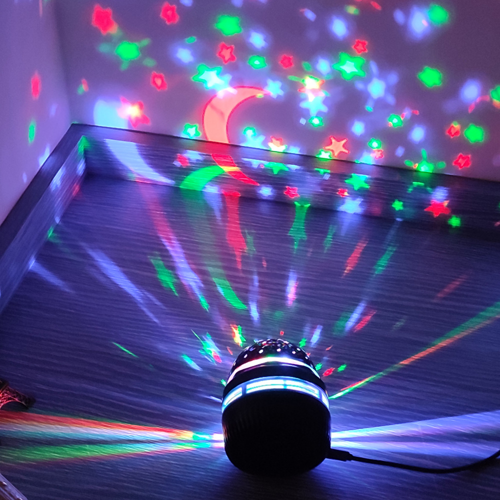 Small magic ball lamp, starry sky projection lamp, bedside atmosphere, Christmas gift, USB plug-in small color lamp pic 2