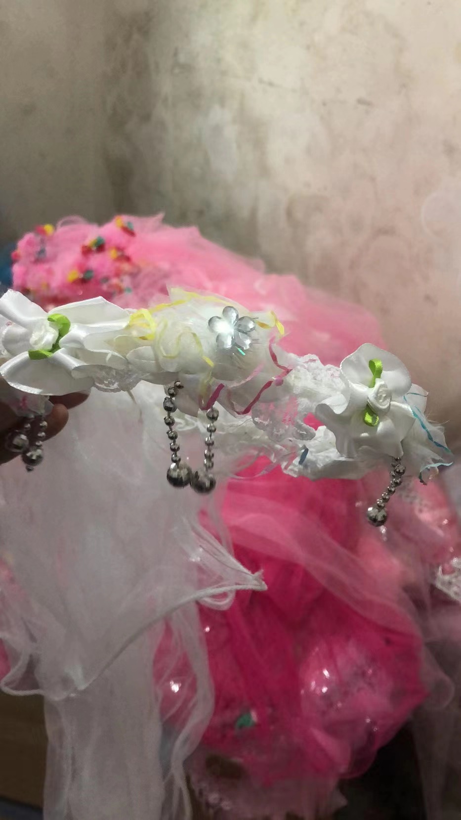 Holiday party, garland veil, Bridal veil, Princess wreath, garland, veil, veil, Festive tiara, Item Picture