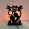 新跨境创意字母婚礼铁艺金属烛台情人节装饰工艺品摆件激光图案细节图