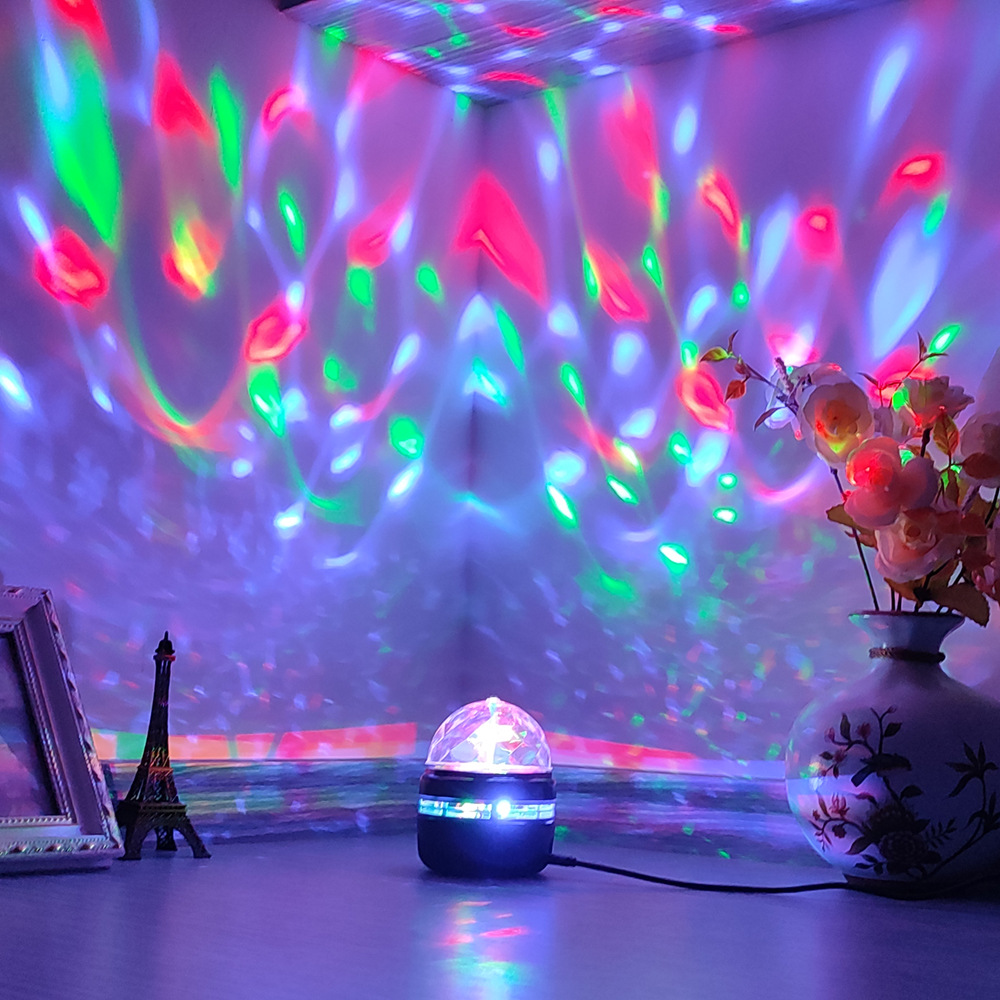 Small magic ball lamp, starry sky projection lamp, bedside atmosphere, Christmas gift, USB plug-in small color lamp Specification image
