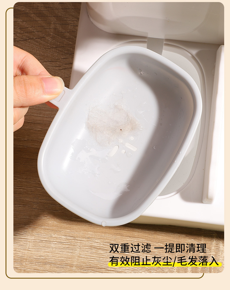 Double automatic water storage and food storage bowl for cats, integrated dog bowl, large-capacity cat drinking bowl, stainless steel pet supplies pic 9