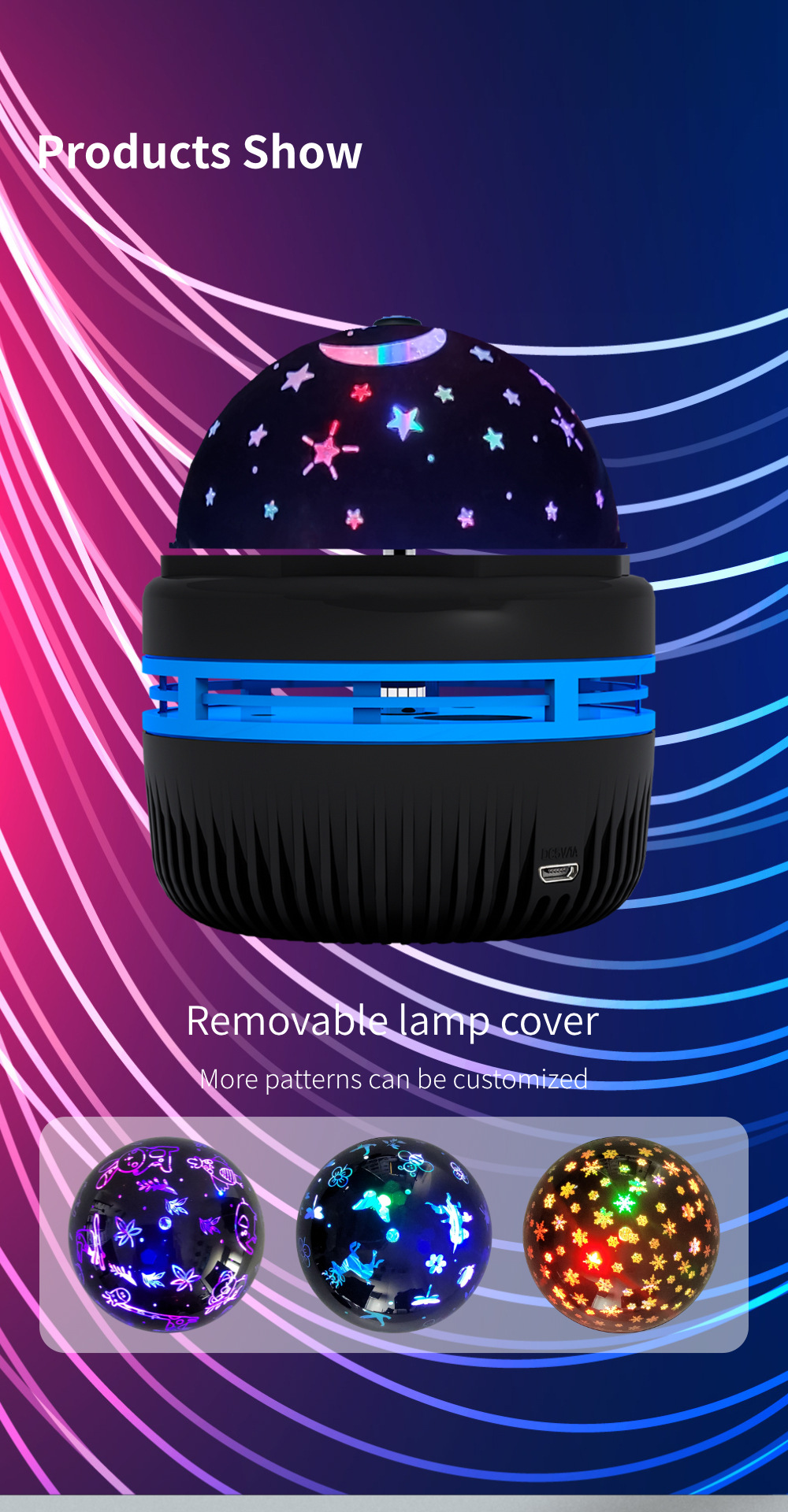 Small magic ball lamp, starry sky projection lamp, bedside atmosphere, Christmas gift, USB plug-in small color lamp pic 11