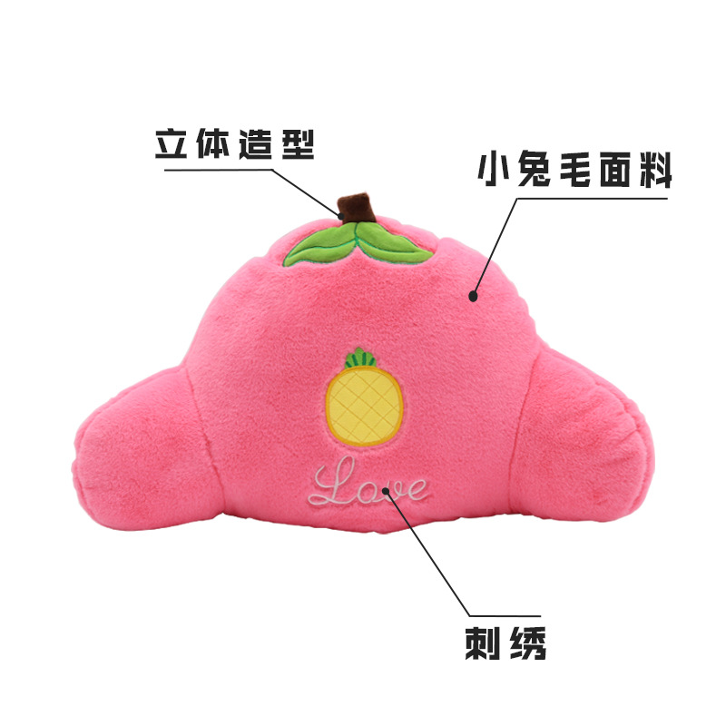 Cartoon cute fruit pillow, Kanglewu cotton-filled lumbar support, throw pillow, sofa bed lumbar support, custom-made details Picture
