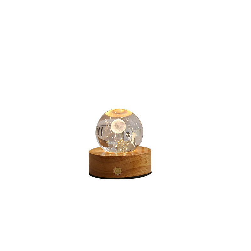 Astronaut crystal ball Cloud night light Cube Heart couple atmosphere Light High-end bedroom bedside lamp gift Item Picture