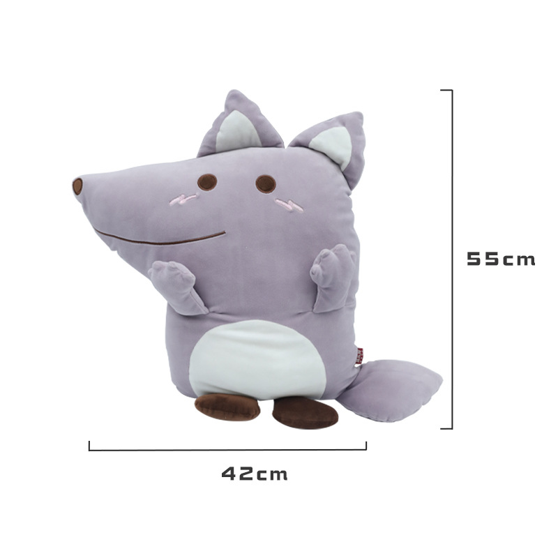 Dibujos animados animales lindos zorro almohada recreación casa relleno de algodón peluche juguete para niños muñeca boneco personalizado personalizado Specification image