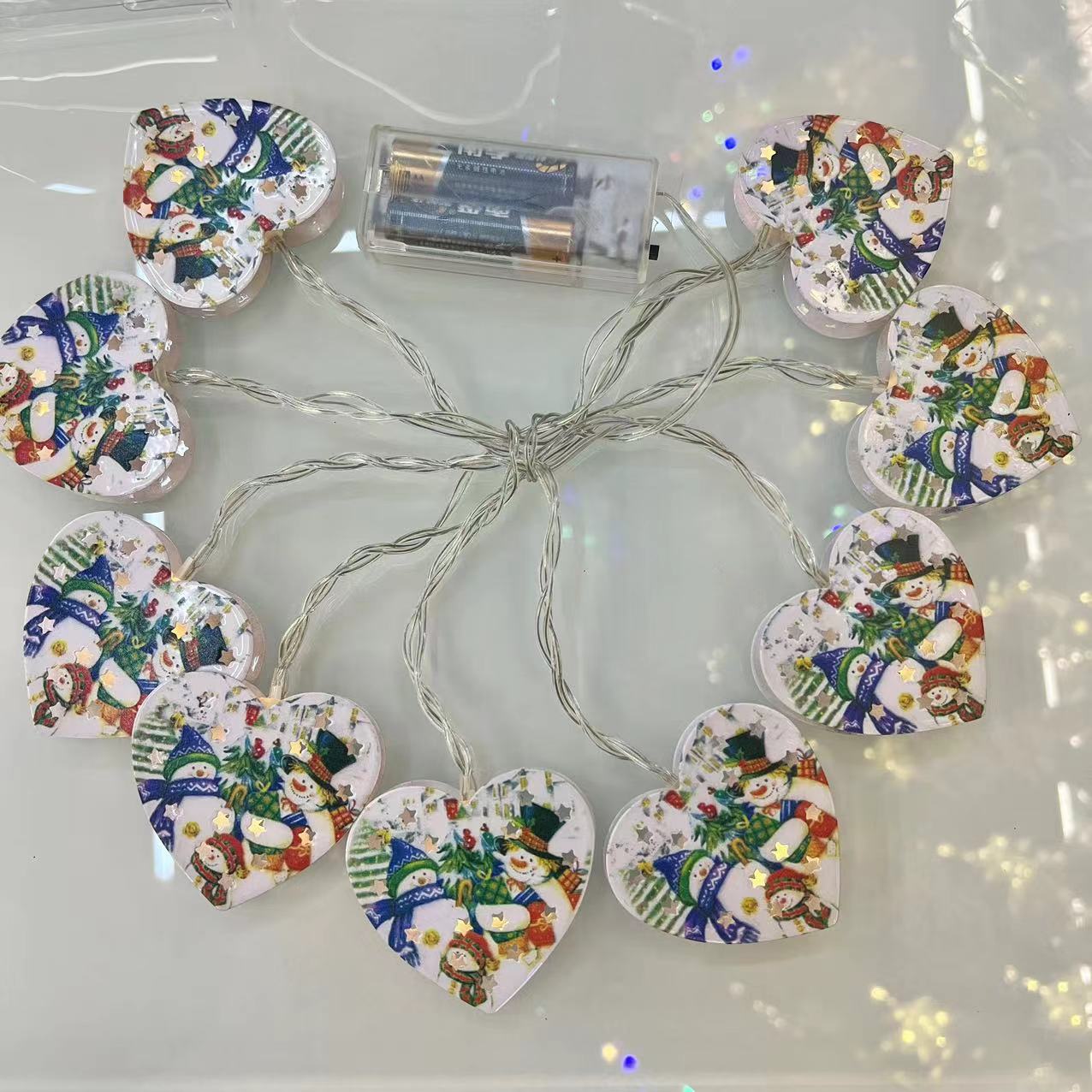 LED星星闪彩灯铁艺爱心圣诞造型灯串庭院户外露营求婚婚庆
霓虹灯室内led灯串灯霓虹灯产品图