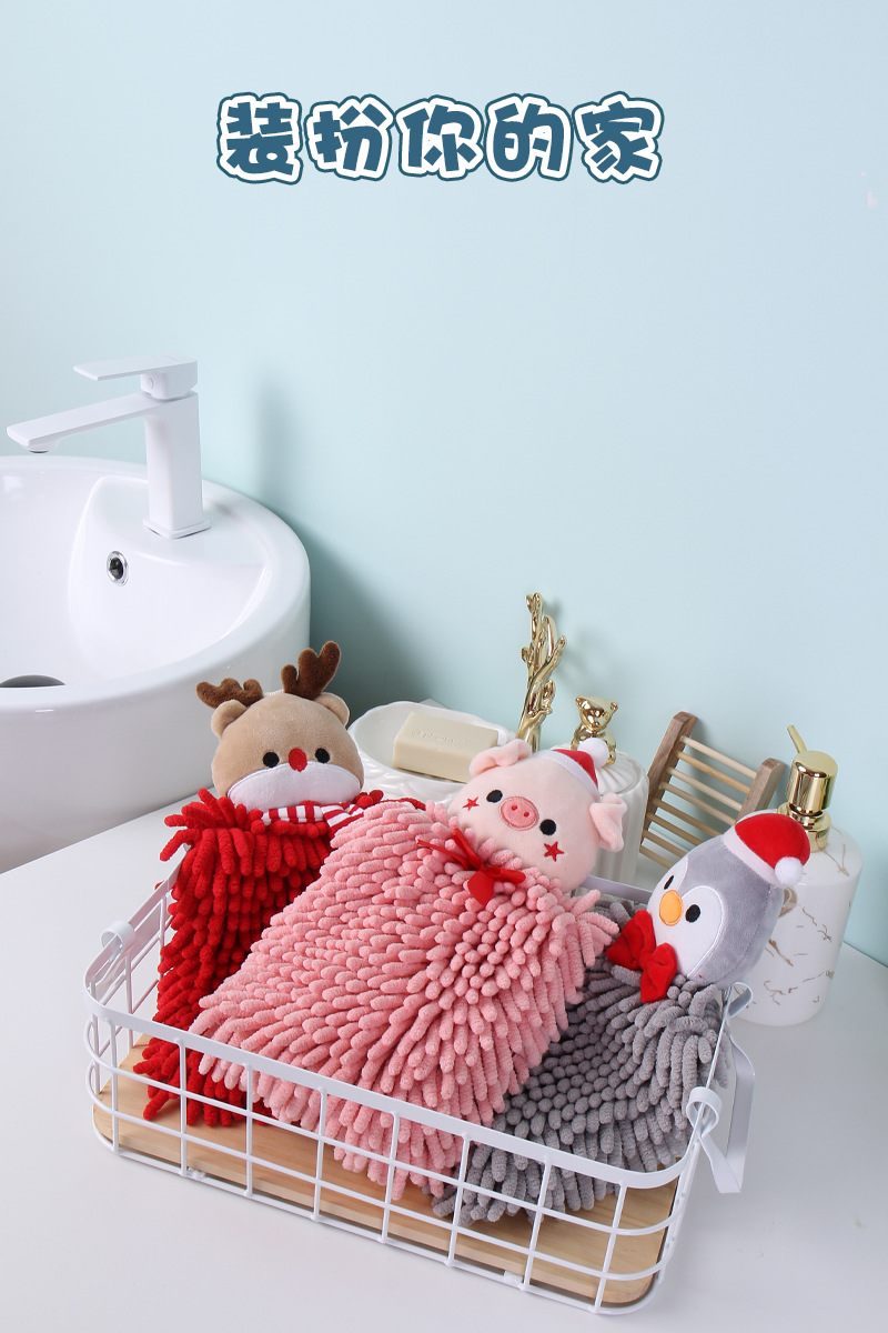 Order custom-made animal Christmas Sydney hand towels, Kanglehouse cartoon hanging creative thickened absorbent hand towels pic 12