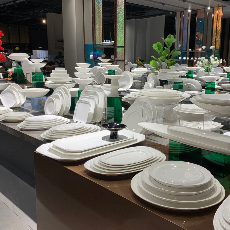 陶瓷/碗盘/陶瓷盘子/陶瓷沙拉盘子/餐具白底实物图