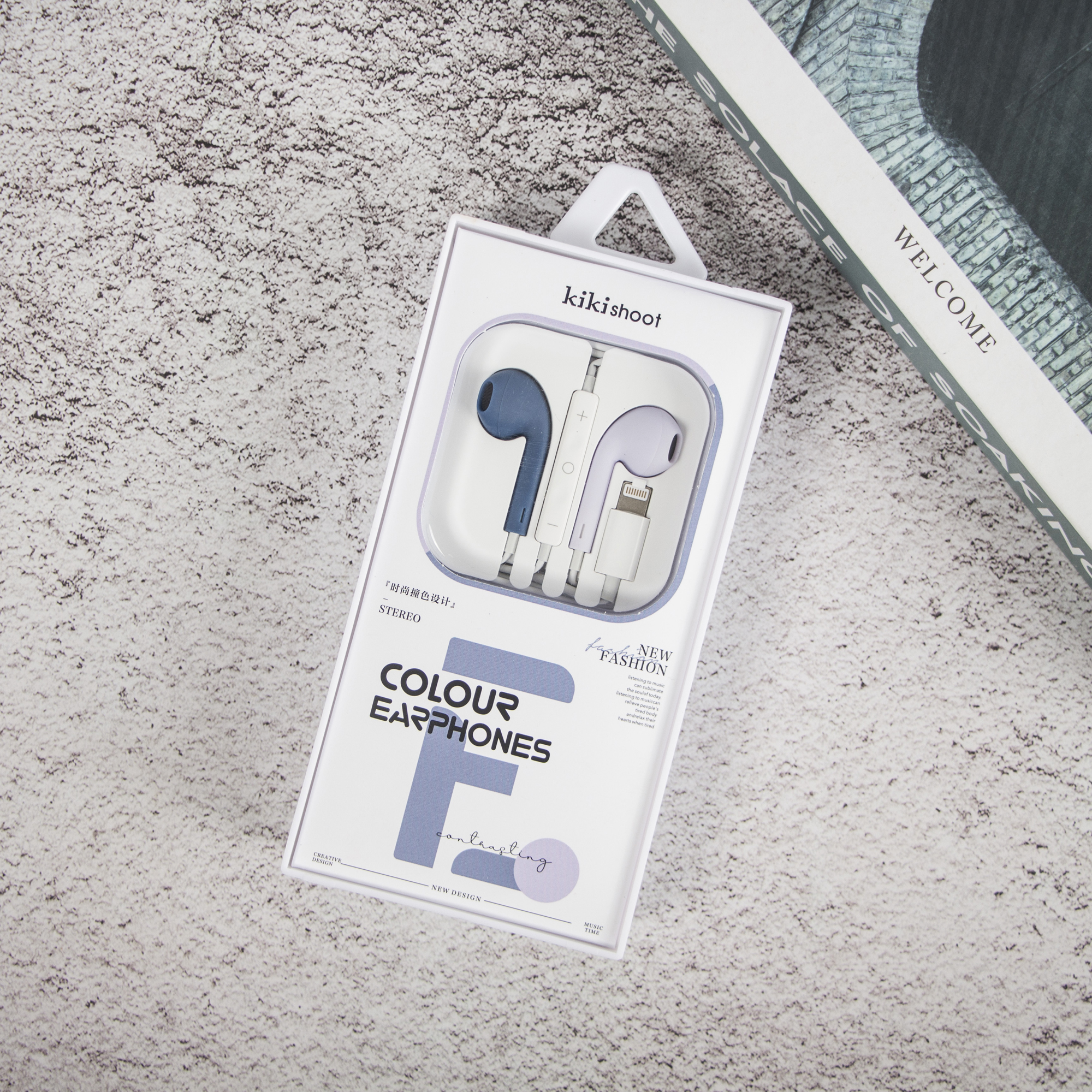 Mobile phone dedicated wire control headset ihpone flat head Bluetooth connection Apple Bluetooth headset sound quality superior lightweight practical