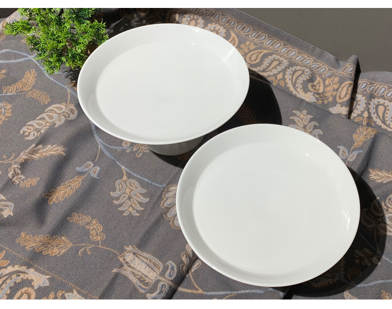 高脚盘子陶瓷精致小果盘零食盘酒店用品中式茶点碟餐厅后厨餐具餐厅会所餐具批发详情6