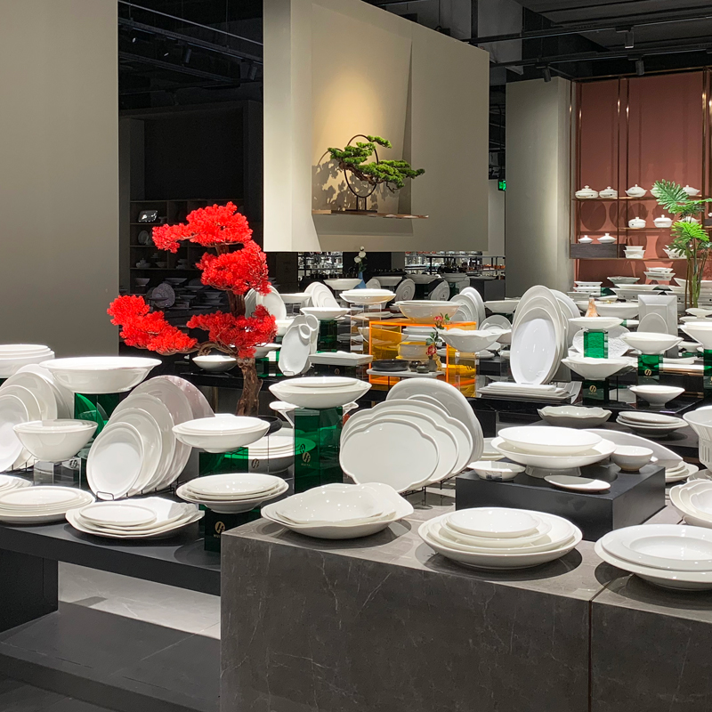 陶瓷/碗盘/波西米亚盘子/陶瓷沙拉盘子/陶瓷盘子白底实物图