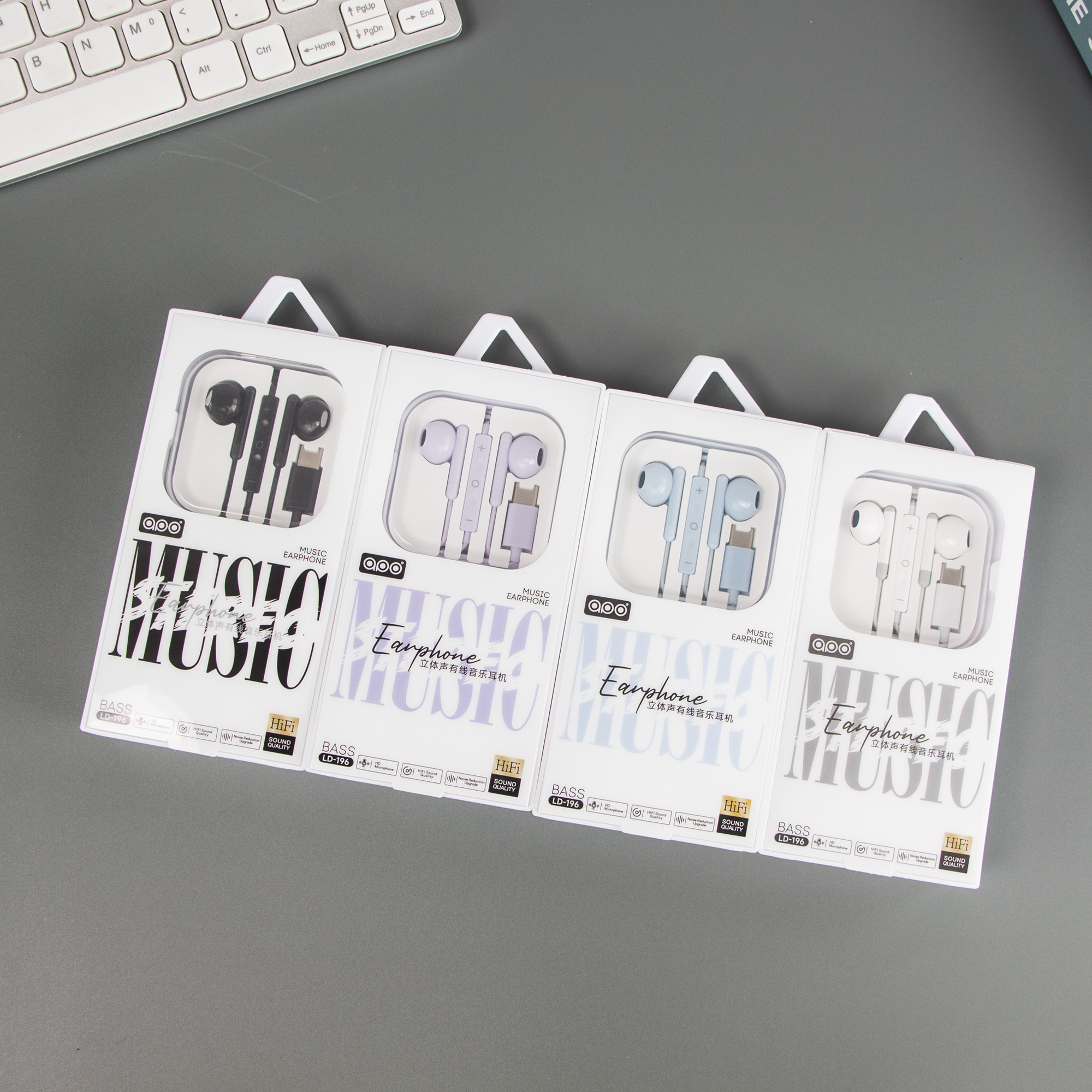 LD-196 mobile phone line-controlled earphone type-c interface universal sound quality superior lightweight practical thumbnail