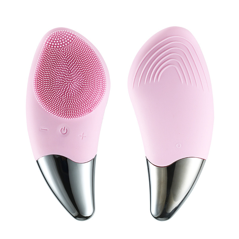 New USB rechargeable silicone facial cleanser, electric facial brush, mini waterproof pore cleaner, massage facial cleanser pic 4