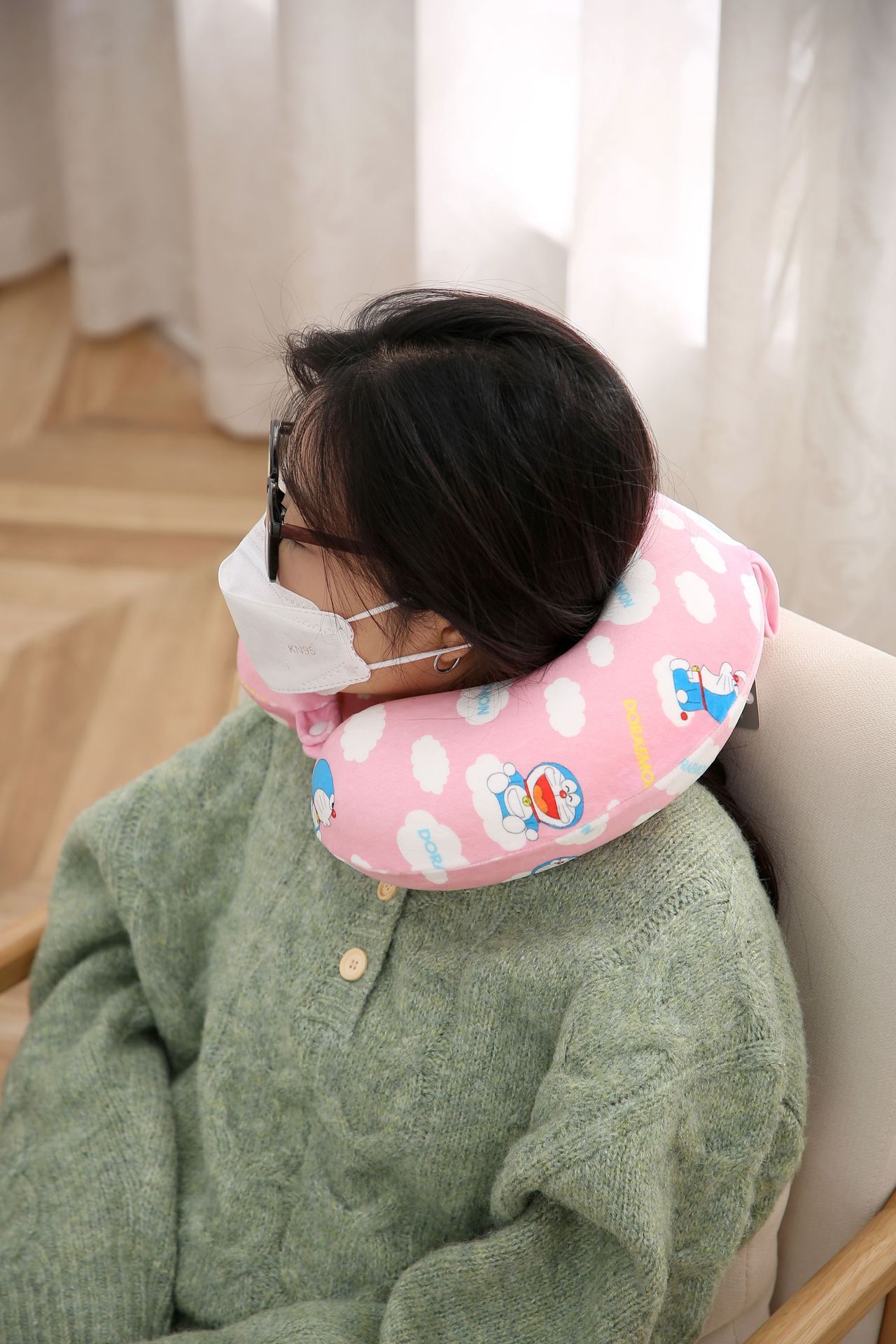 哆啦A梦记忆棉U型枕 康乐屋卡通可爱护颈枕慢回弹旅行颈枕订货详情5