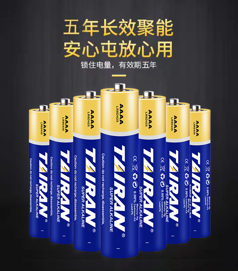 9号碱性电池AAAA适用手写笔电子玩具蓝牙耳机仪器LR8D425电池详情3
