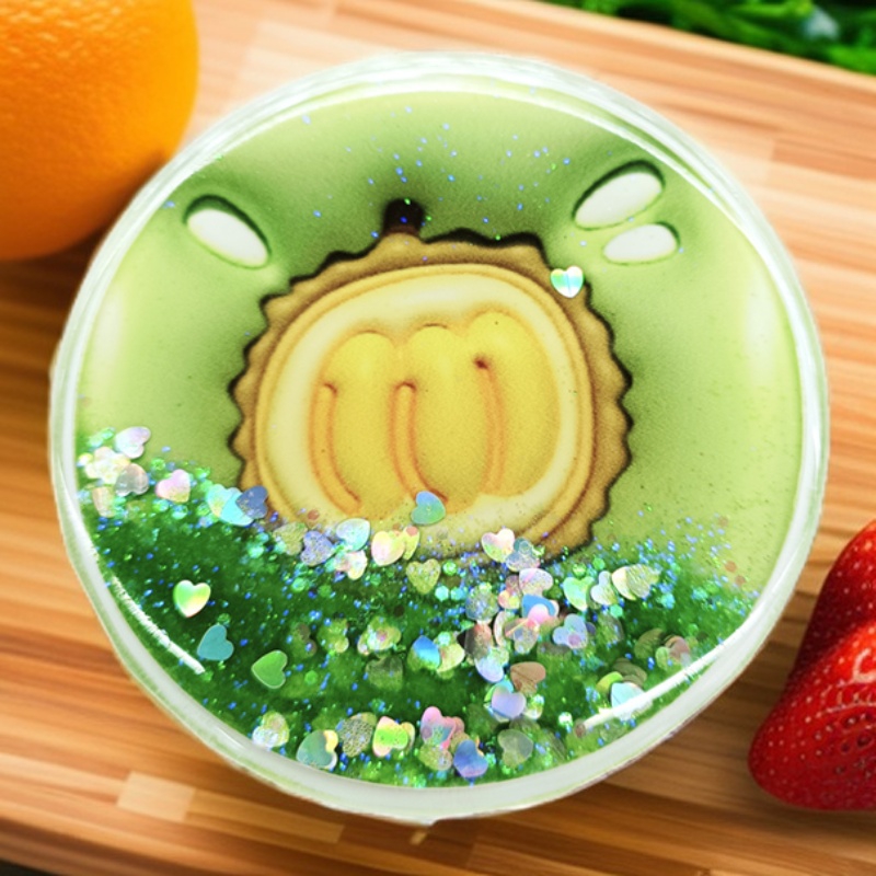 #1480A-22 Yiwu FABER BAODI Creative Fruit Quicksand Double-sided mirror Makeup mirror Folding mirror mirror Makeup mirror body mirror Application Scenario