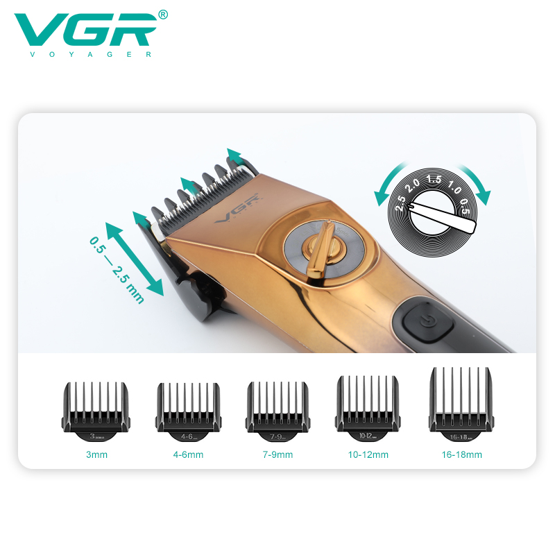 VGR663跨境新款理发器电推子大功率美发工具发廊防水专业电推剪详情图4