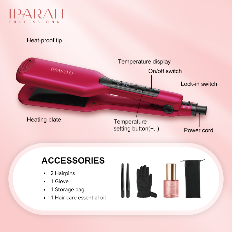 IPARAH negative ion splint Hair straightener for home use, large-sized cross-border export P-120 details Picture
