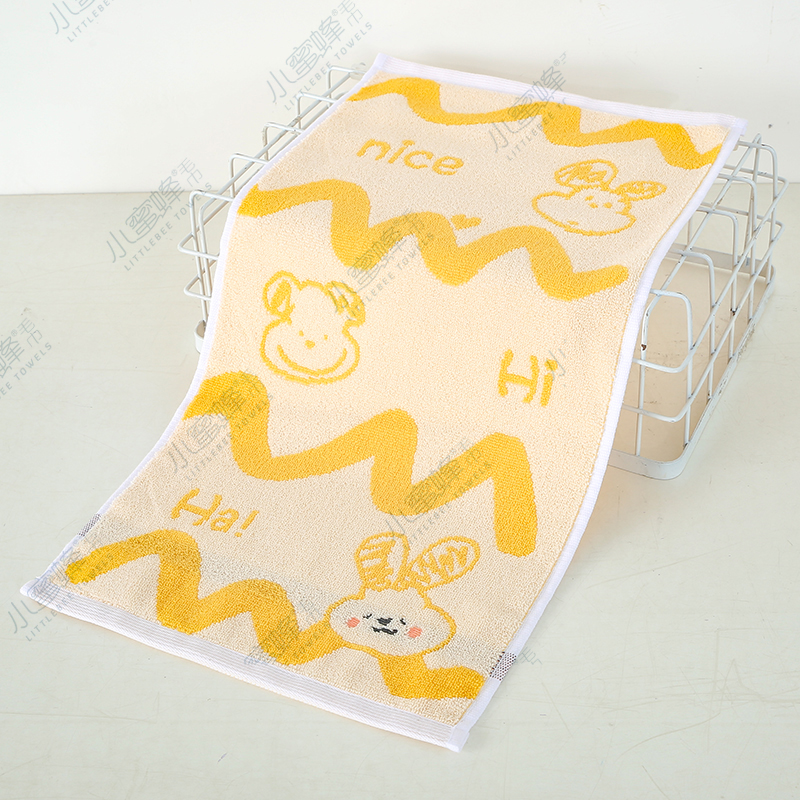 One Piece Of Reverse 32 Thread Cotton Jacquard Cartoon Face Towel Item No. : 211 details Picture