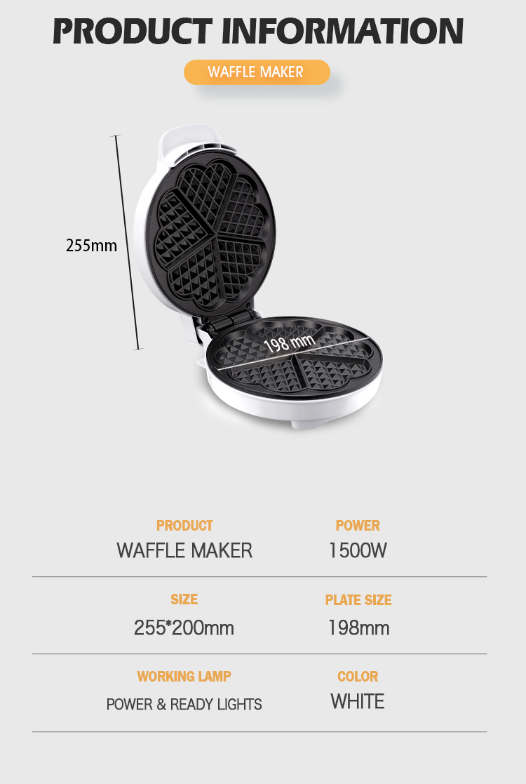 JAMAKY 家用小型电饼铛华夫饼机鸡蛋仔机蛋卷糕三明治早餐机 JMK2007详情9